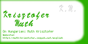 krisztofer muth business card